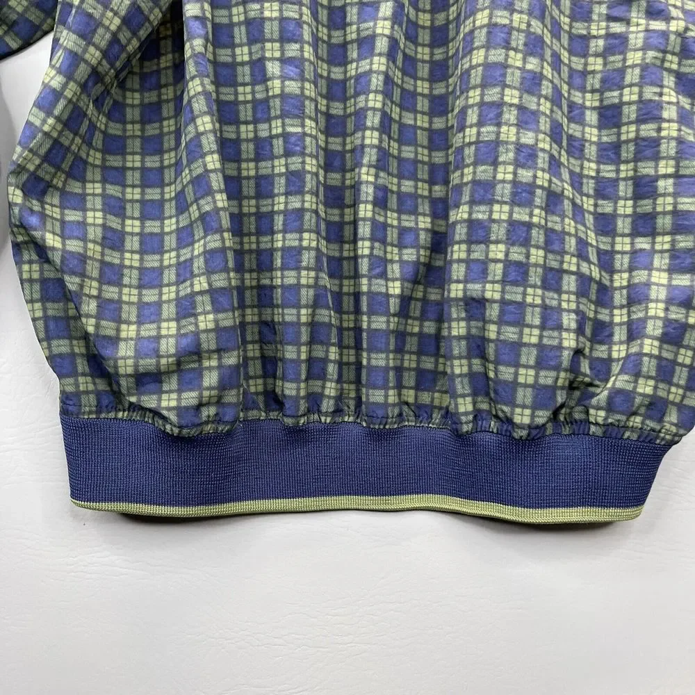 Vintage Catalina Pullover Golf Windbreaker Green Gold Classic Cosplay Medium